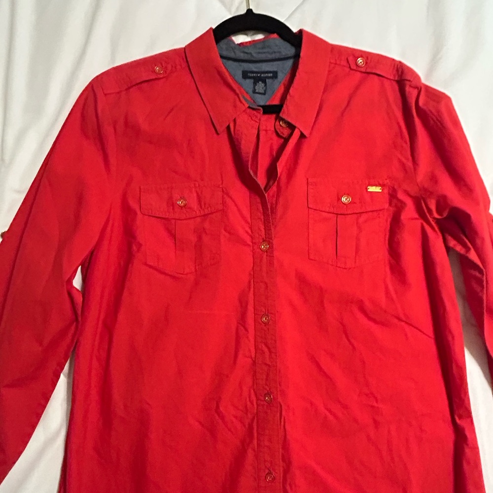 TOMMY HILFIGER ❗️Gently Used - Long Sleeve Red Dress